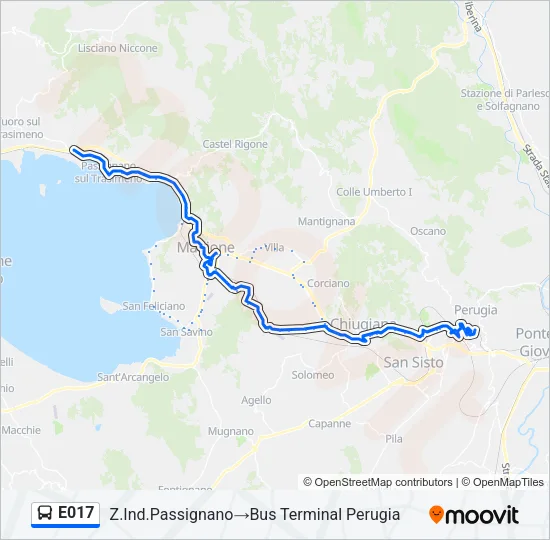 E017 Bus Line Map