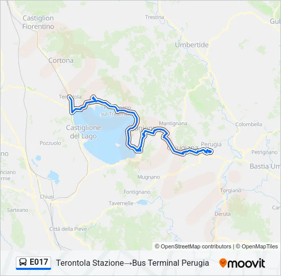 E017 Bus Line Map
