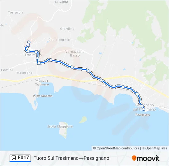 E017 Bus Line Map