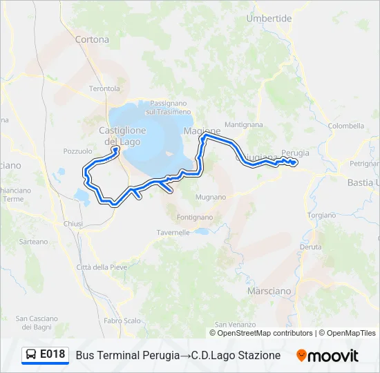 E018 Bus Line Map
