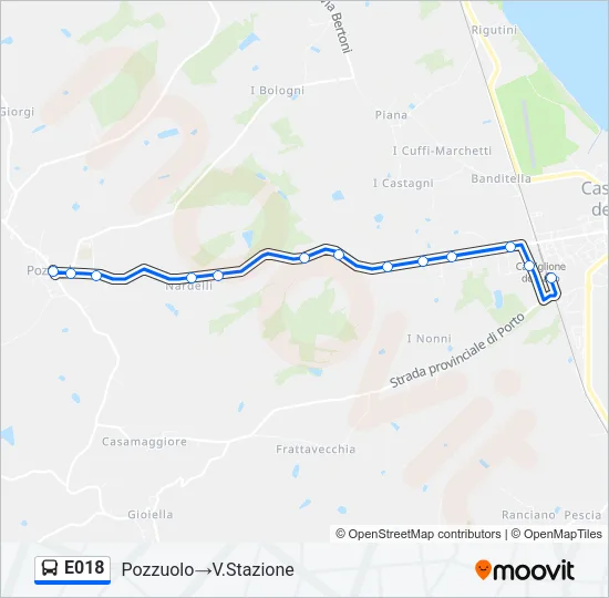 E018 Bus Line Map