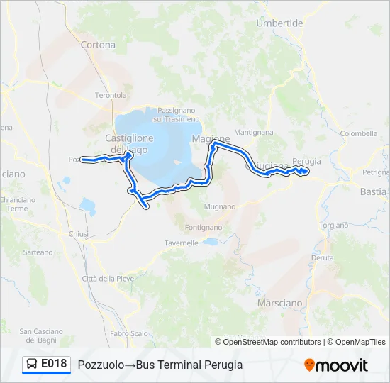 E018 Bus Line Map