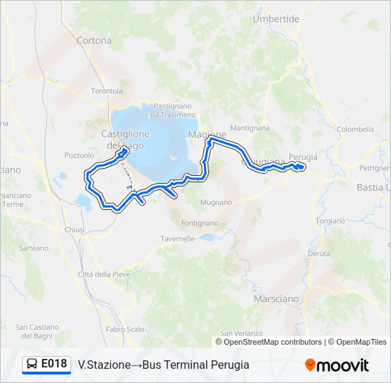 E018 Bus Line Map