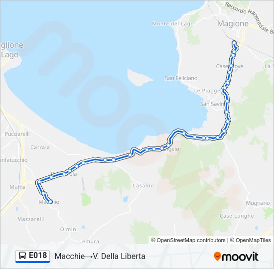 E018 Bus Line Map