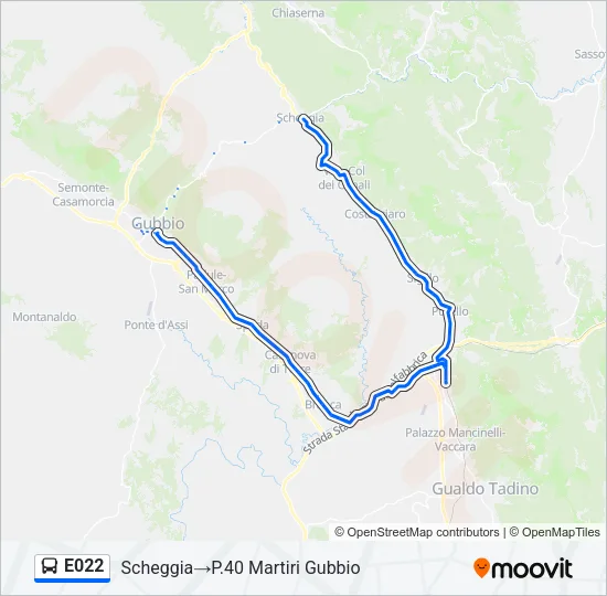 E022 Bus Line Map
