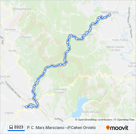 E023 Bus Line Map