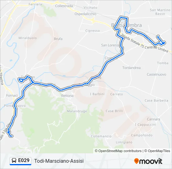 E029 Bus Line Map