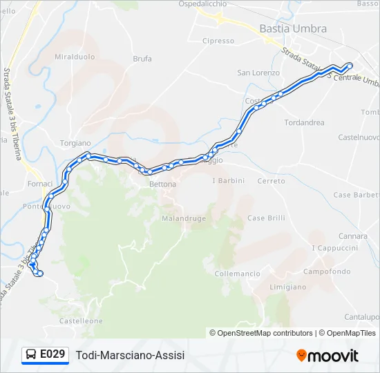 E029 Bus Line Map