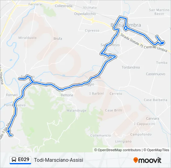 E029 Bus Line Map