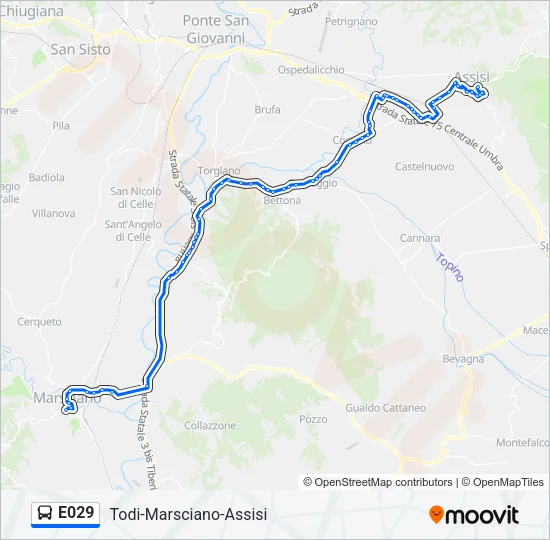 E029 Bus Line Map