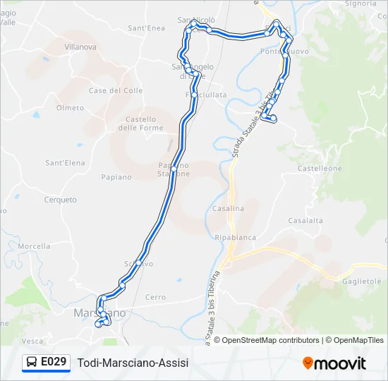 E029 Bus Line Map