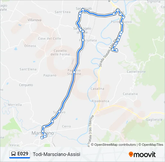 E029 Bus Line Map
