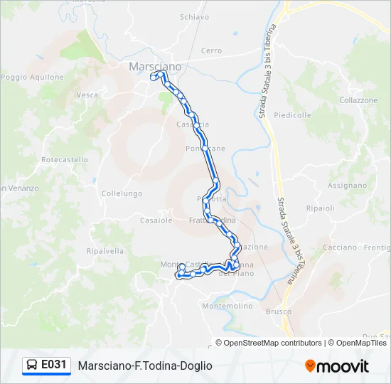 E031 Bus Line Map