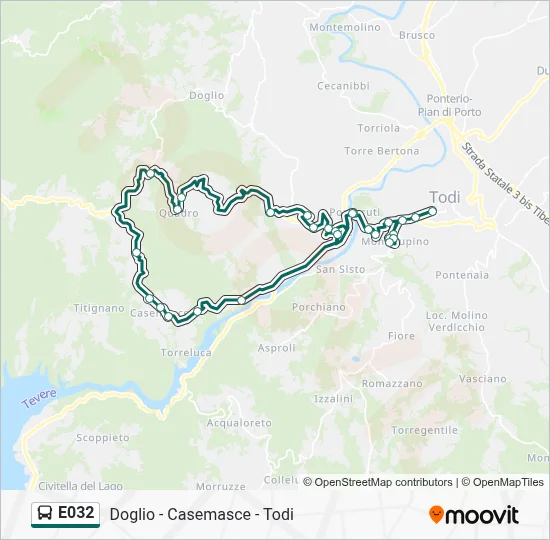 E032 Bus Line Map