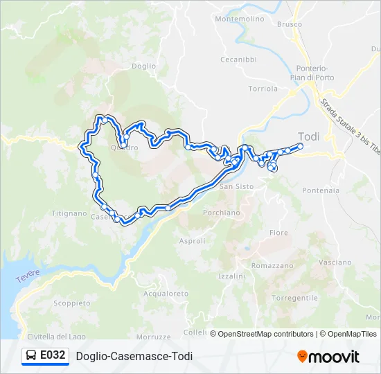 E032 Bus Line Map