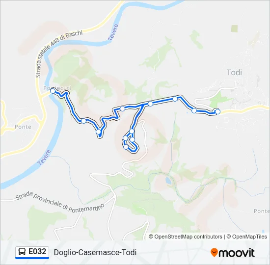 E032 Bus Line Map