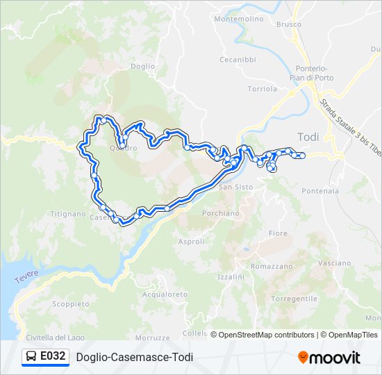 E032 Bus Line Map