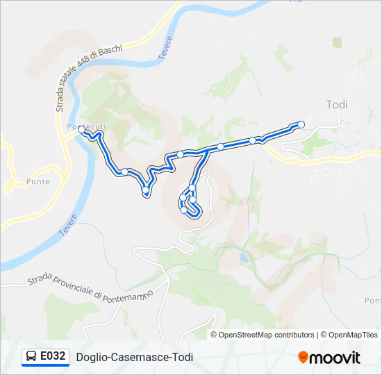 E032 Bus Line Map