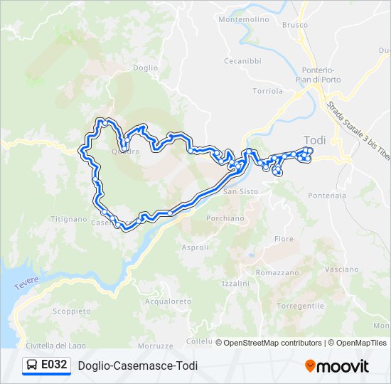 E032 Bus Line Map