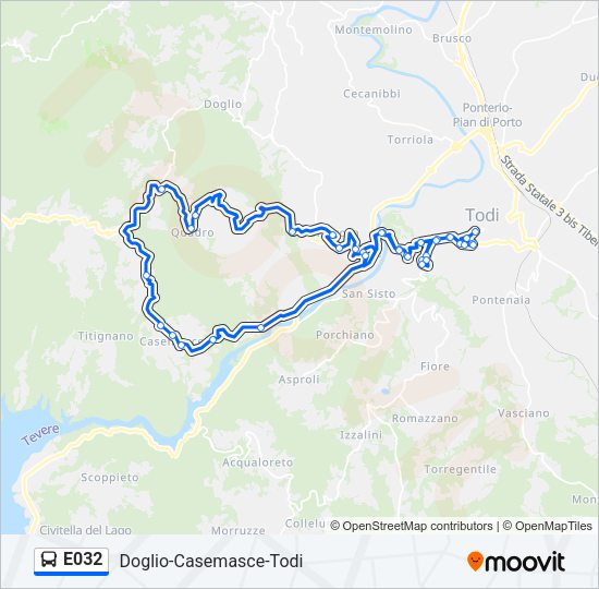E032 Bus Line Map