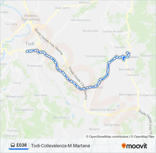 E038 Bus Line Map