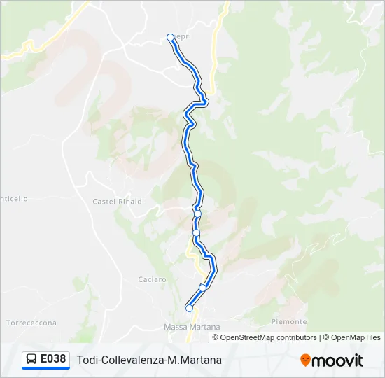 E038 Bus Line Map