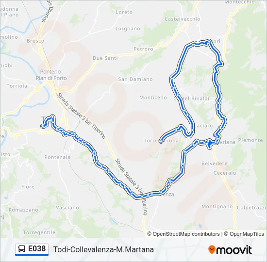 E038 Bus Line Map