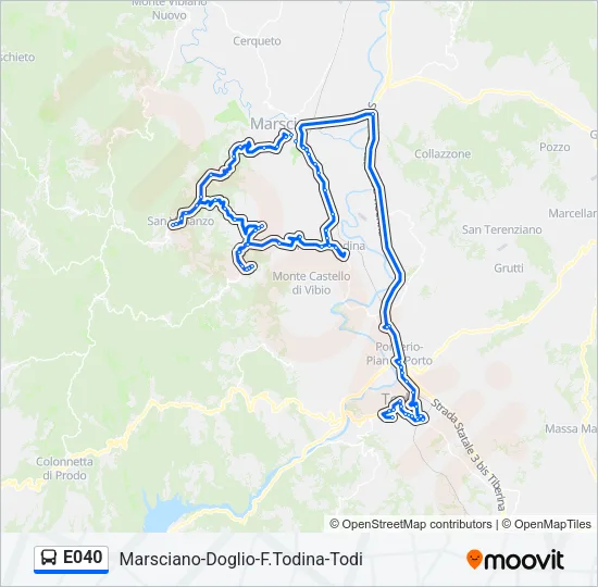 E040 Bus Line Map