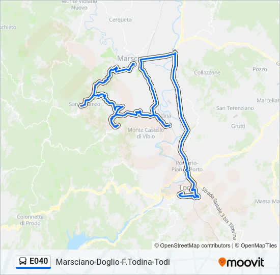 E040 Bus Line Map