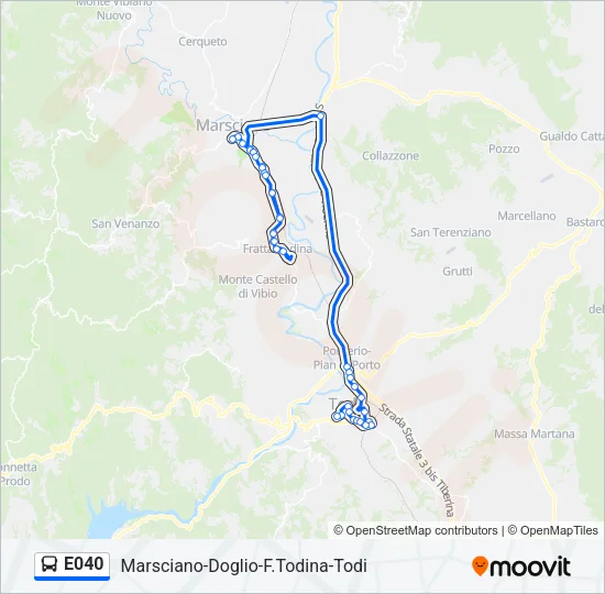E040 Bus Line Map