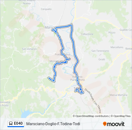 E040 Bus Line Map