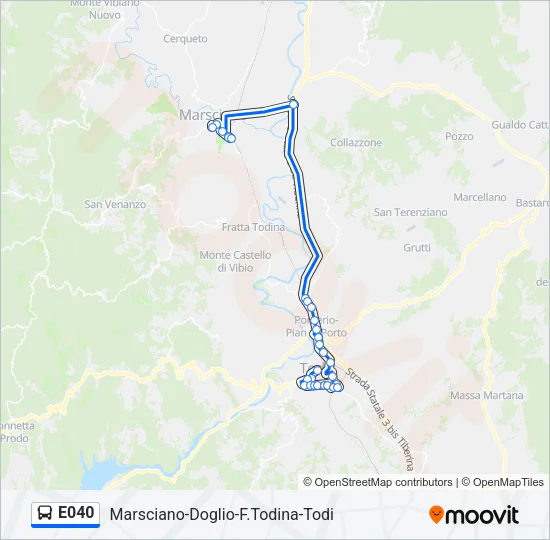E040 Bus Line Map