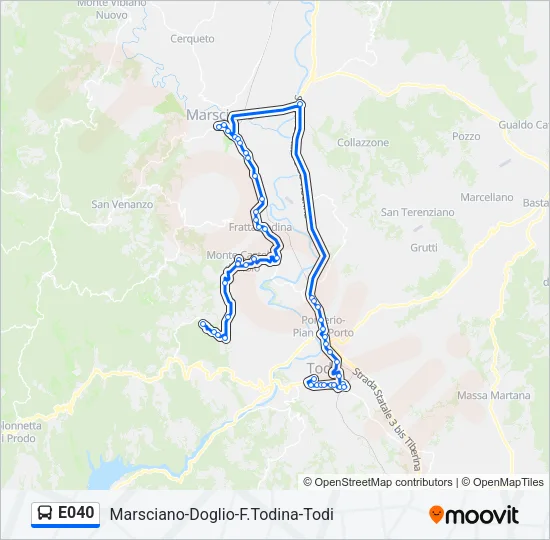 E040 Bus Line Map