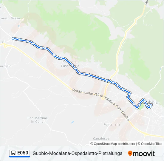 E050 Bus Line Map