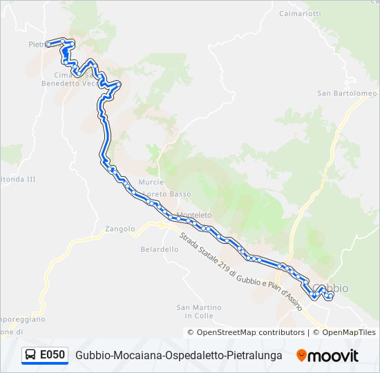 E050 bus Line Map