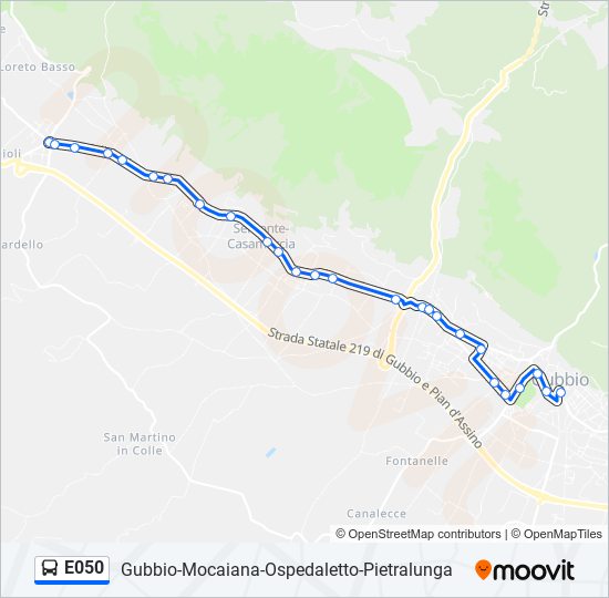 E050 bus Line Map
