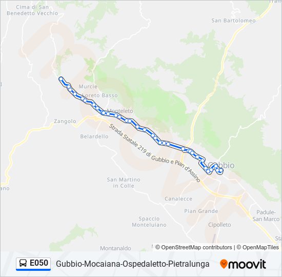 E050 bus Line Map