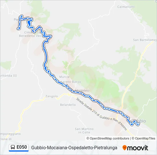 E050 Bus Line Map