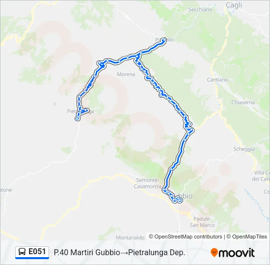 E051 Bus Line Map