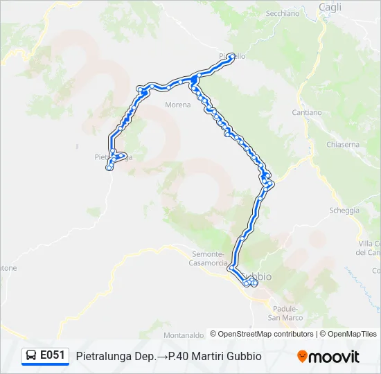 E051 Bus Line Map