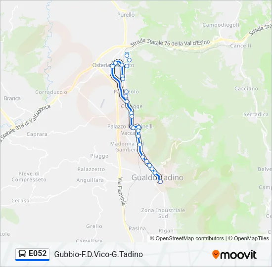E052 Bus Line Map