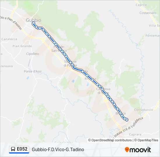E052 Bus Line Map