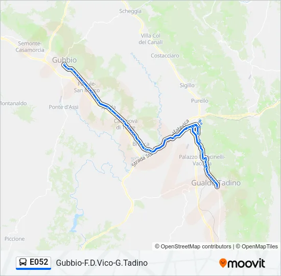 E052 Bus Line Map