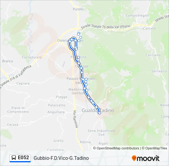E052 Bus Line Map