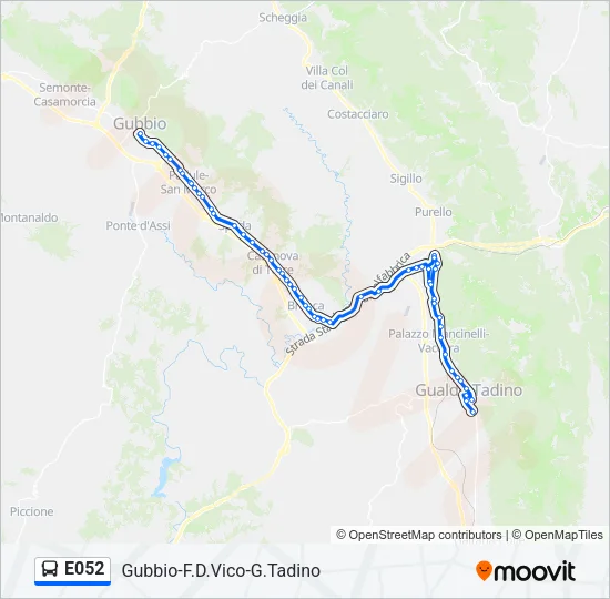 E052 Bus Line Map