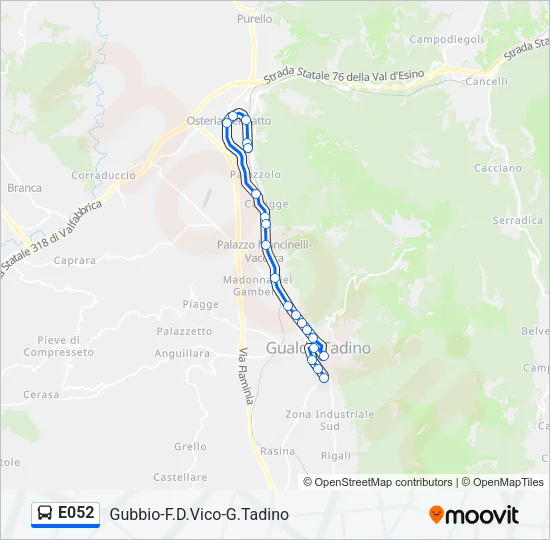 E052 Bus Line Map