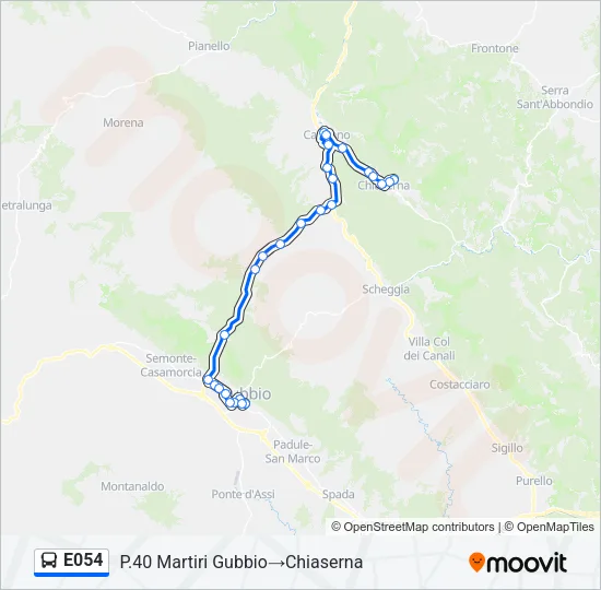 E054 Bus Line Map