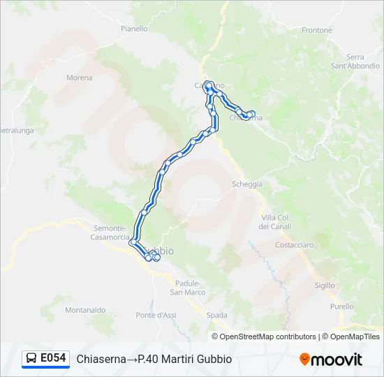 E054 Bus Line Map
