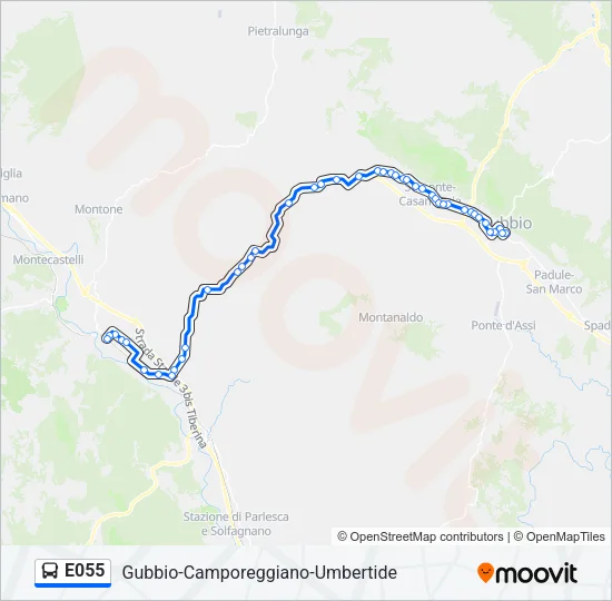 E055 Bus Line Map