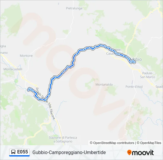 E055 Bus Line Map
